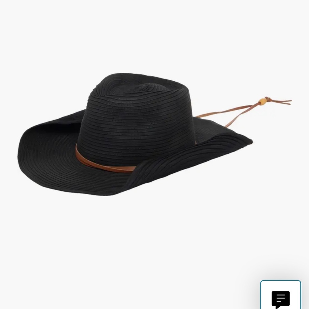 Black Wide Brim Cowboy Sun Hat